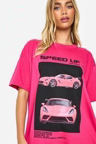 Oversized T-shirt - Roze