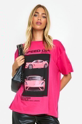 Oversized T-shirt - Roze