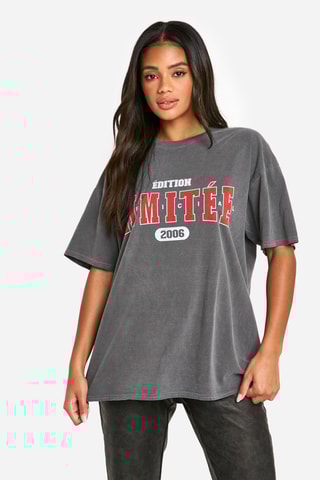 Oversized T-shirt - Donkergrijs