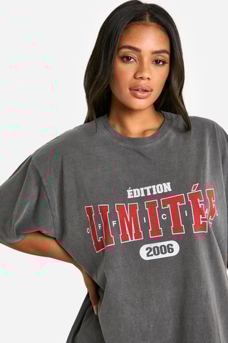 Oversized T-shirt - Donkergrijs