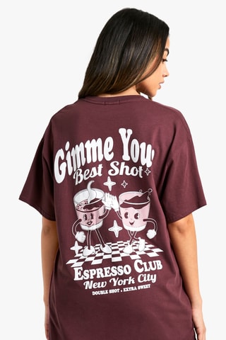Oversized T-shirt - Bordeauxrood