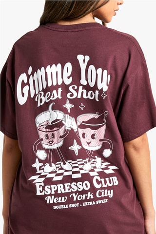 Oversized T-shirt - Bordeauxrood