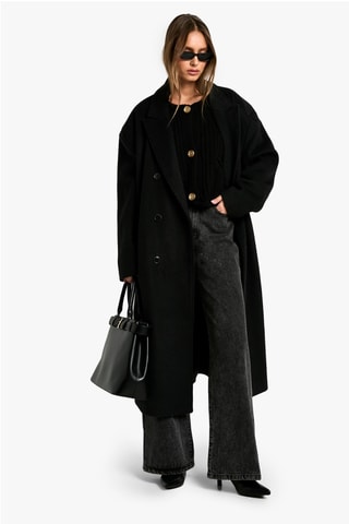 Wollen Oversized Vest - Zwart