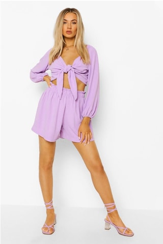 Crop Top en Short Relaxed fit - Paars