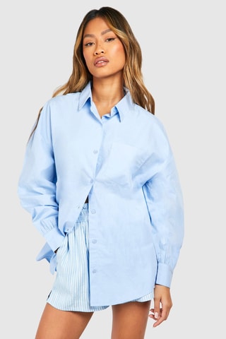 Oversized Overhemd - Lichtblauw
