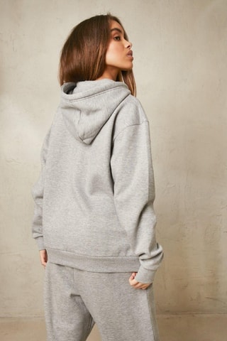 Oversized Sweater met Capuchon - Gemêleerd Grijs