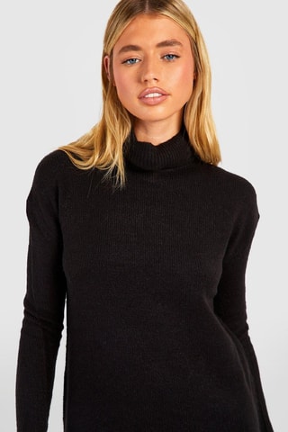 Trui-jurk oversized - Zwart