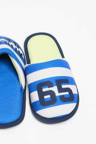 Chaussons - Blanc et bleu
