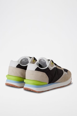 Baskets en cuir - Beige et noir