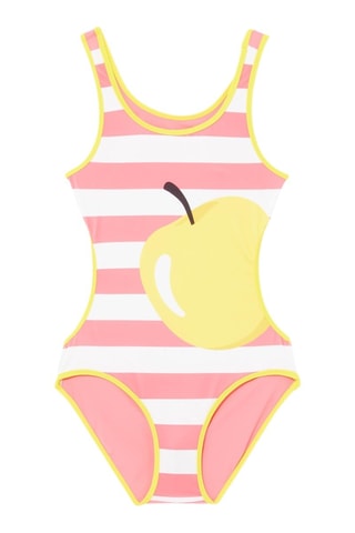 Maillot 1 pièce - Rose et blanc