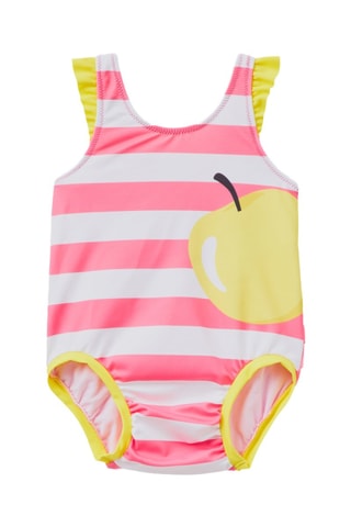 Maillot 1 pièce - Rose et blanc
