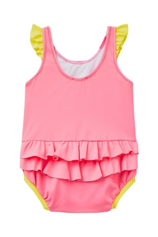 Maillot 1 pièce - Rose et blanc