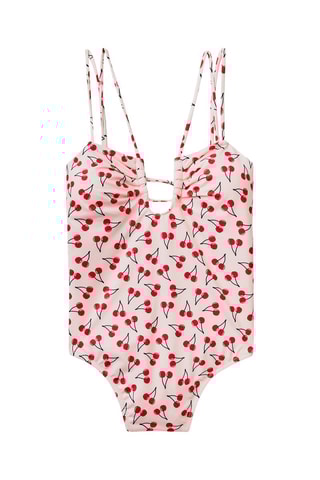 Maillot 1 pièce - Rose et rouge