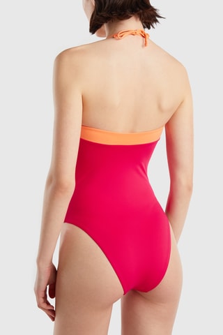 Maillot 1 pièce - Fuchsia et orange