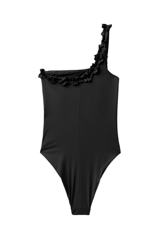 Maillot 1 pièce asymétrique - Noir