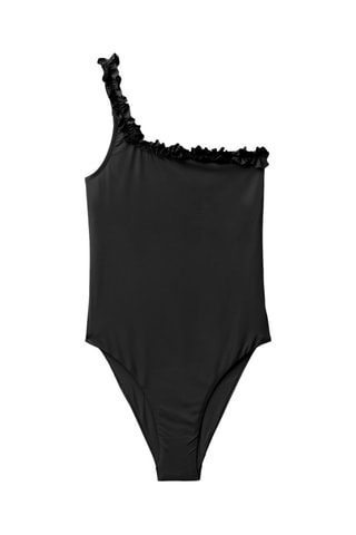 Maillot 1 pièce asymétrique - Noir