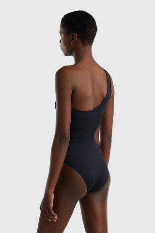 Maillot 1 pièce asymétrique - Noir