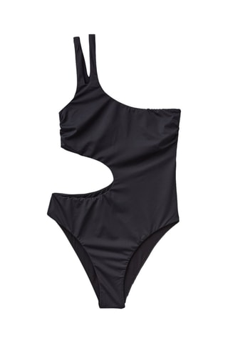 Maillot 1 pièce asymétrique - Noir