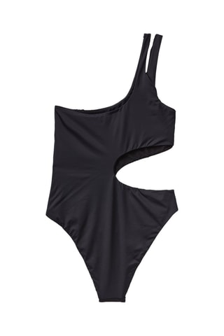 Maillot 1 pièce asymétrique - Noir