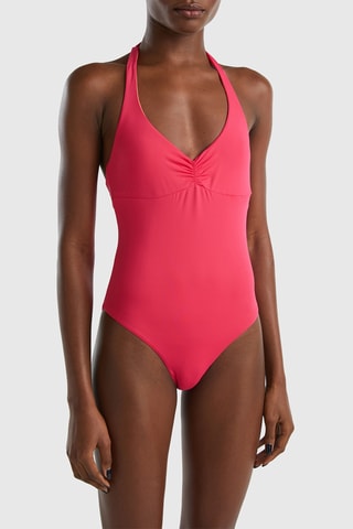 Maillot 1 pièce réversible - Fuchsia et orange