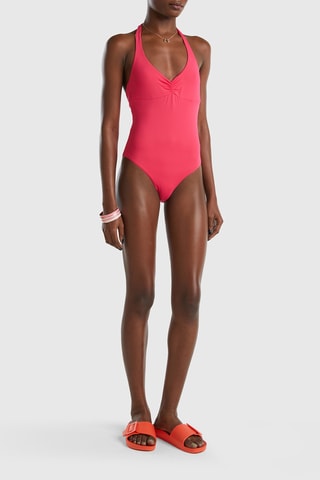 Maillot 1 pièce réversible - Fuchsia et orange