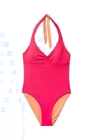 Maillot 1 pièce réversible - Fuchsia et orange