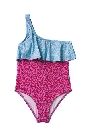 Maillot 1 pièce asymétrique - Rose
