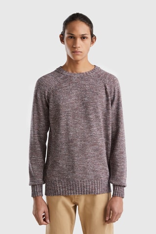 Pull Bordeaux chiné