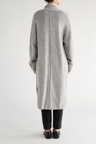 Gilet long en laine et cachemire - Gris chiné
