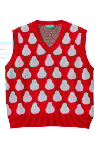 Pull sans manches - Rouge