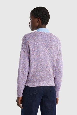 Gilet Mauve chiné