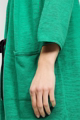 Gilet long en lin Vert