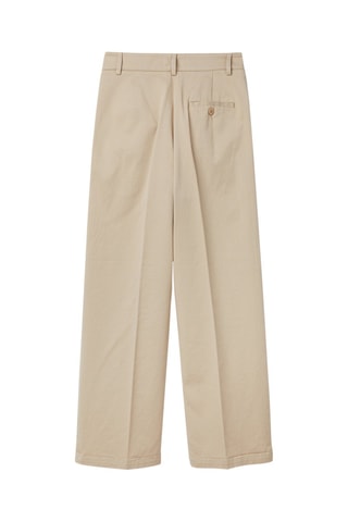Pantalon wide legs taille haute Beige