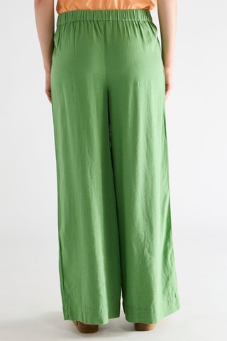 Pantalon fluide en lin - Vert