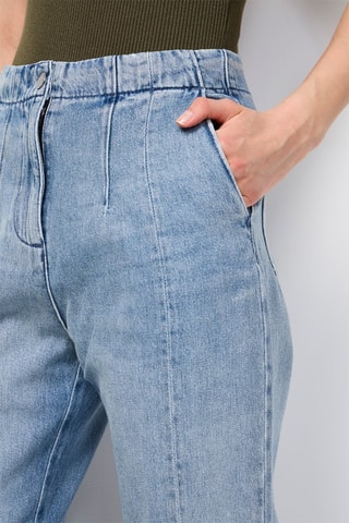Jean wide legs taille haute Bleu