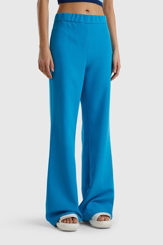 Pantalon flare taille haute Turquoise