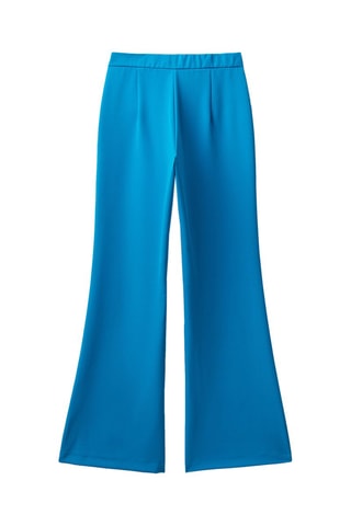 Pantalon flare taille haute Turquoise