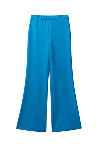 Pantalon flare taille haute Turquoise