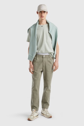 Pantalon droit 7/8 Marron