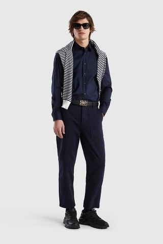 Pantalon slim Bleu marine