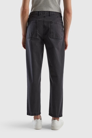 Pantalon droit Gris foncé