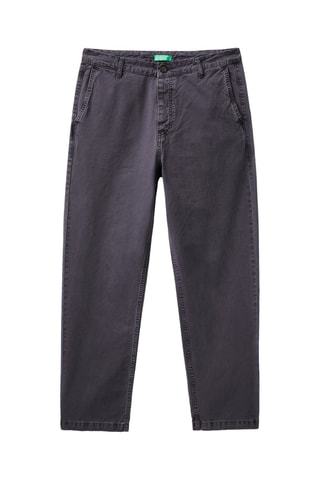 Pantalon droit Gris foncé