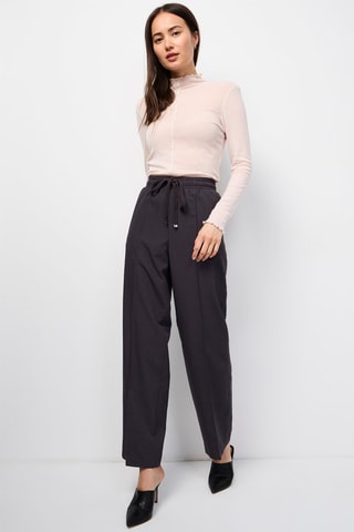 Pantalon droit Gris foncé