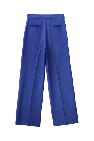 Pantalon wide legs taille haute Bleu cobalt