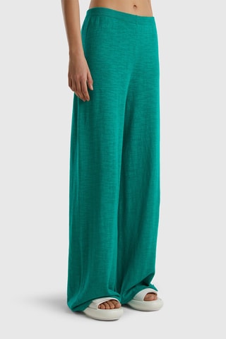Pantalon palazzo en lin - Vert