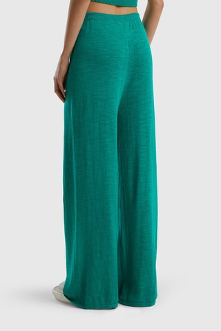Pantalon palazzo en lin - Vert