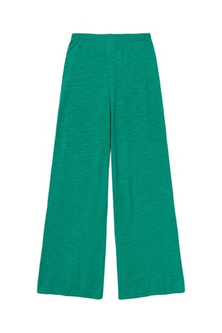 Pantalon palazzo en lin - Vert