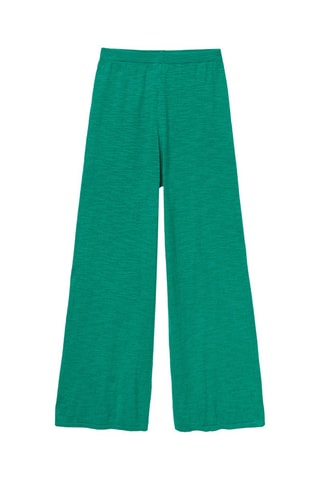 Pantalon palazzo en lin - Vert