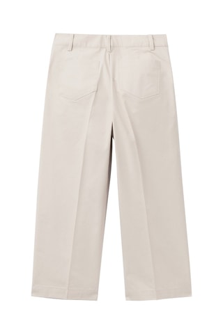 Pantacourt wide legs taille haute - Ecru