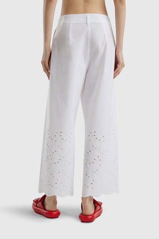 Pantalon palazzo - Blanc